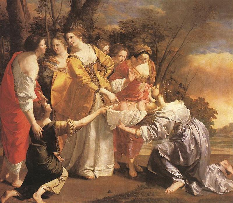 GENTILESCHI, Orazio Finding of Moses dfgh oil painting image
